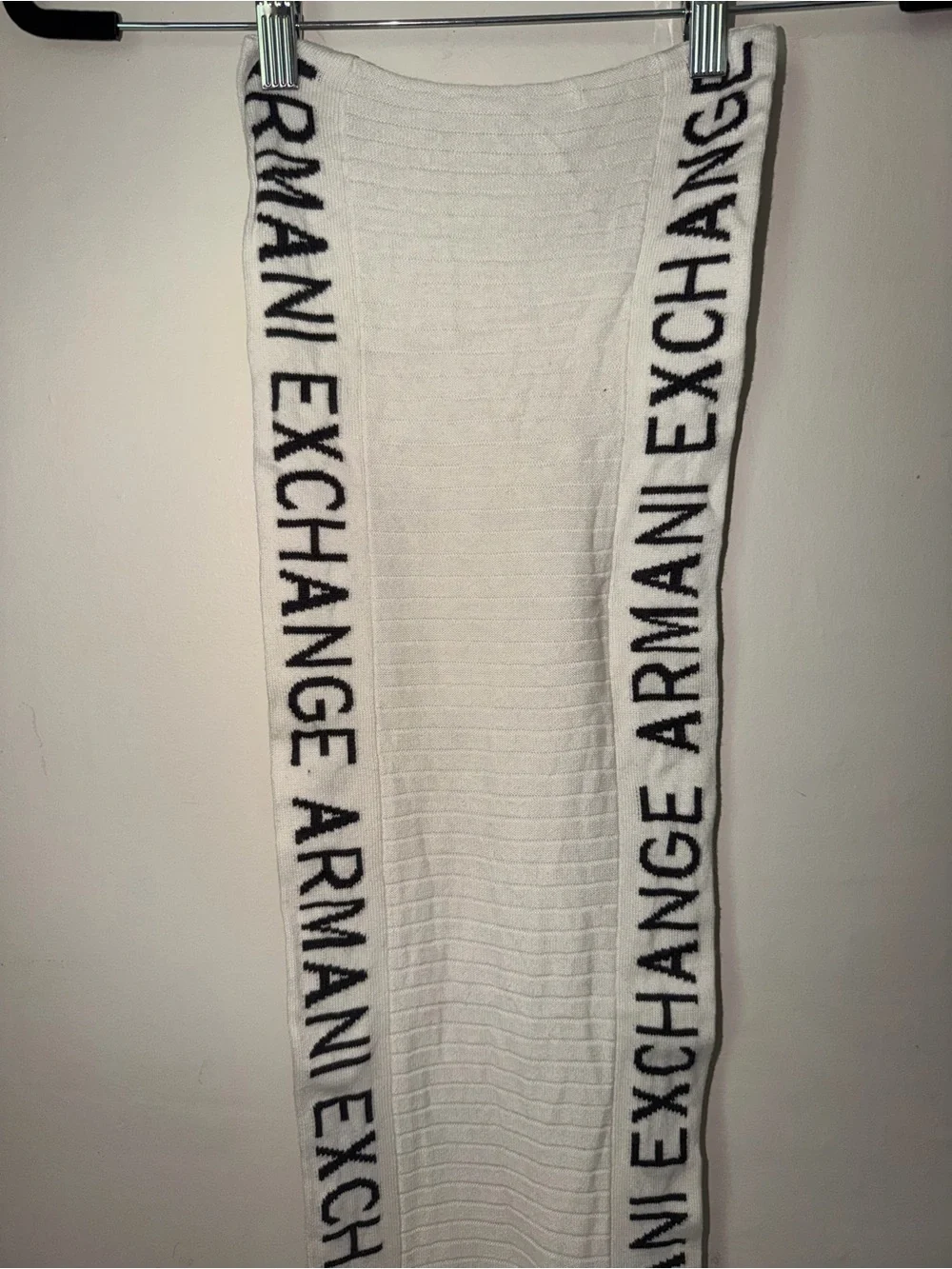 Armani Exchange White Scarf